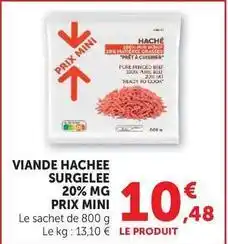U Express Prix mini - viande hachee surgelee offre