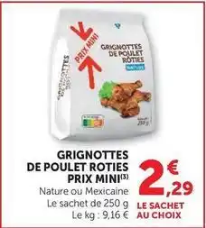 U Express Prix mini - grignottes de poulet roties offre