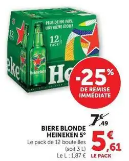 U Express Heineken - biere blonde 5 offre