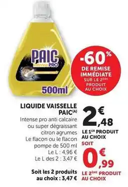 U Express Paic - liquide vaisselle offre