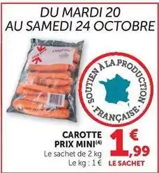 U Express Prix mini - carotte offre