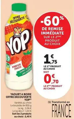 U Express Yoplait - yaourt a boire offre decouverte offre