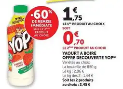 U Express Yoplait - yaourt a boire offre decouverte yop offre