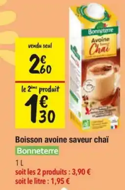 Les Comptoirs de la Bio Bonneterre Boisson avoine saveur chai offre