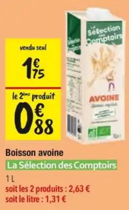Les Comptoirs de la Bio La Sélection des Comptoirs Boisson avoine offre