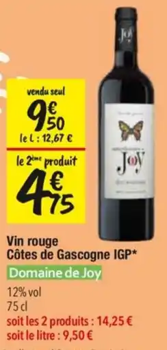 Les Comptoirs de la Bio Domaine de Joy Vin rouge Côtes de Gascogne IGP offre