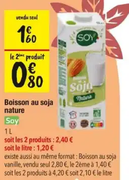 Les Comptoirs de la Bio Soy Boisson au soja nature offre