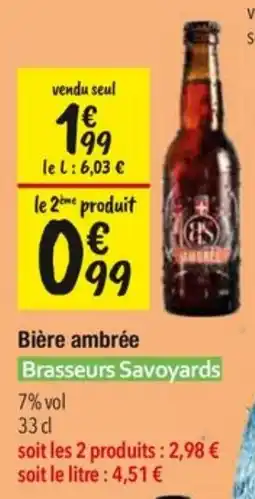 Les Comptoirs de la Bio Brasseurs Savoyards Bière ambrée offre