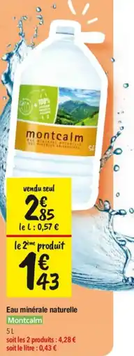 Les Comptoirs de la Bio Montcalm Eau minérale naturelle offre