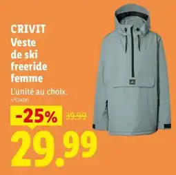 Lidl CRIVIT Veste de ski freeride femme offre