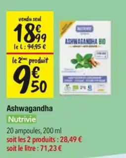 Les Comptoirs de la Bio Nutrivie Ashwagandha offre