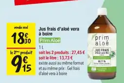 Les Comptoirs de la Bio Prim Aloé Jus frais d'aloé vera à boire offre