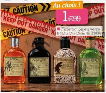Fiole potion en verre