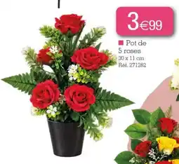 Kandy Pot de 5 roses offre