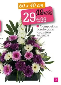 Kandy Composition florale dans jardinière offre