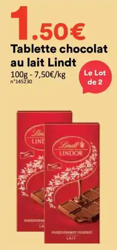Hmarket Lindt Tablette chocolat au lait offre