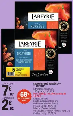 E.Leclerc LABEYRIE SAUMON NORVÈGE offre