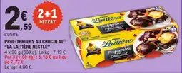 E.Leclerc La Laitière Profiteroles au Chocolat offre