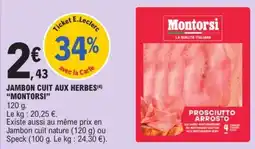 E.Leclerc Montorsi Jambon cuit aux herbes offre