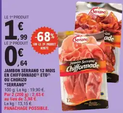 E.Leclerc Serrano Jambon Serrano offre