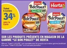 E.Leclerc Herta le bon poulet offre