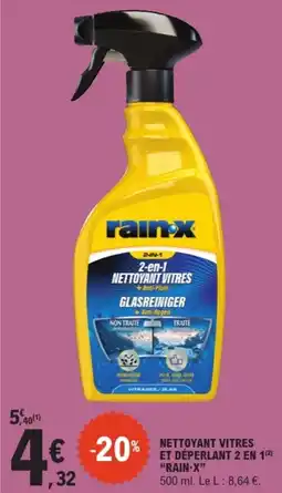 E.Leclerc rain-x NETTOYANT VITRES offre