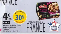 E.Leclerc Charal rognons de bœuf sauce au vin de madere offre