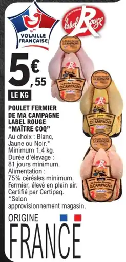 E.Leclerc Label Rouge Poulet Fermier de Ma Campagne offre
