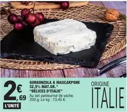 E.Leclerc DÉLICES D'ITALIE Gorgonzola & Mascarpone offre