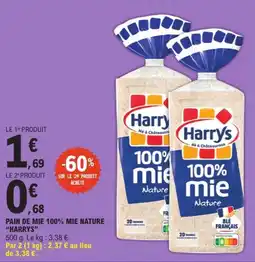 E.Leclerc Harrys Pain de mie 100% mie nature offre
