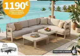Conforama Canape dangle + 2 tables basses offre
