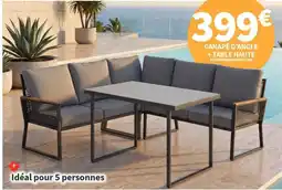 Conforama Canape d'angle + table haute offre