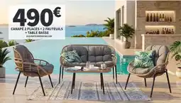 Conforama Canape 2 places + 2 fauteuils offre
