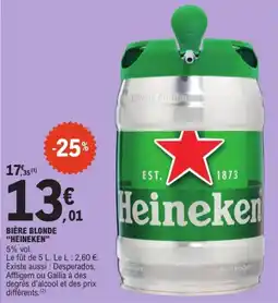 E.Leclerc Heineken BIÈRE BLONDE offre