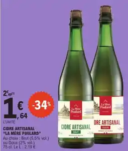 E.Leclerc La Mère Poulard Cidre Artisanal offre