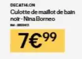Decathlon Decathlon - culotte de mallot de baln noir- nina borneo offre