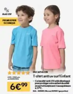 Decathlon Decathlon - t-shirt anti uv surf enfant offre
