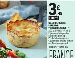 E.Leclerc MAISON SAPRESTI CŒUR DE QUICHE LORRAINE offre