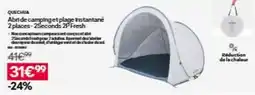 Decathlon Abri de camping et plage instantane 2 places offre
