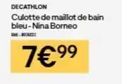 Decathlon Decathlon - culotte de maillot de bain bleu- nina borneo offre