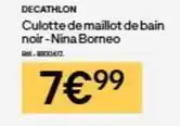 Decathlon Decathlon - culotte de maillot de bain noir- nina borneo offre