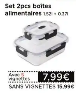 E.Leclerc Set 2pcs boîtes alimentaires offre