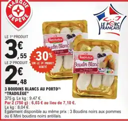 E.Leclerc Tradilège Boudin Blanc offre