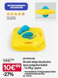 Decathlon Decathlon - bouée siège de piscine avec poignées bébé offre