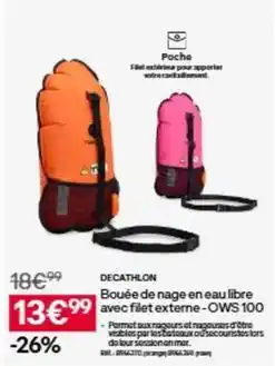 Decathlon Decathlon - bouée de nage en eau libre avec filet externe-ows 100 offre