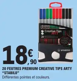 E.Leclerc STABILO FEUTRES CREATIVE TIPS ARTY offre