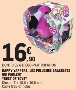 E.Leclerc Happy Yappers, les peluches bracelets qui parlent offre