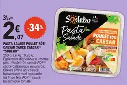 E.Leclerc Sodebo Pasta Salade Poulet Rôti Caesar offre