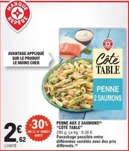 E.Leclerc Côté Table Penne 2 Saumons offre
