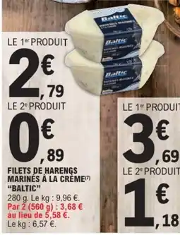 E.Leclerc Baltic Filets de harengs marinés à la crème offre